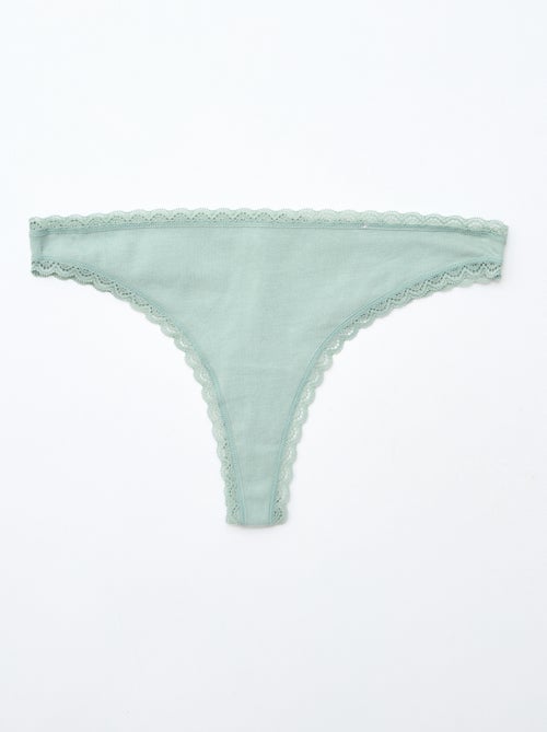 Pack de 2 braguitas brasileñas de algodón - Kiabi