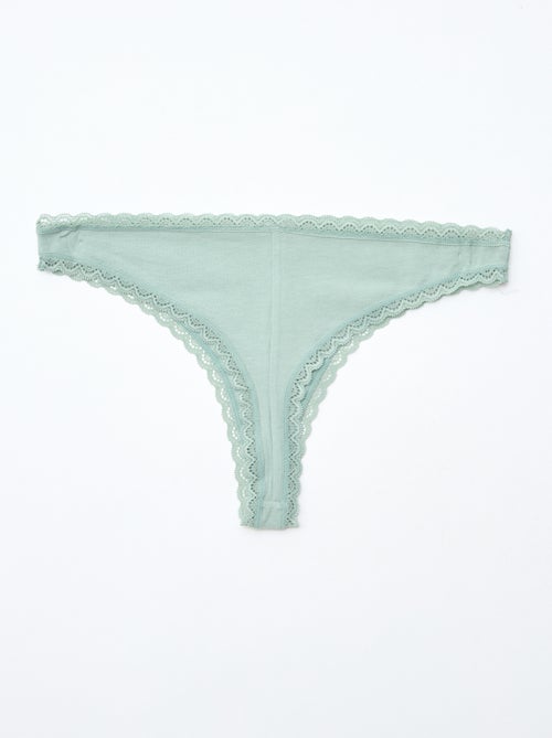 Pack de 2 braguitas brasileñas de algodón - Kiabi