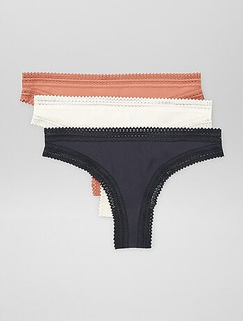 Pack de 2 braguitas brasileñas de canalé