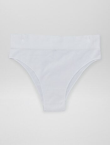Pack de 2 braguitas brasileñas de canalé sin costuras