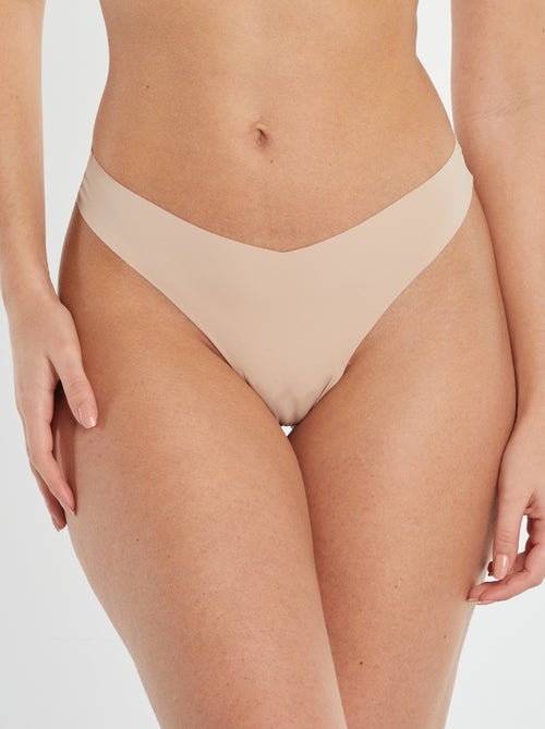Pack de 2 braguitas brasileñas invisibles de microfibra - Kiabi