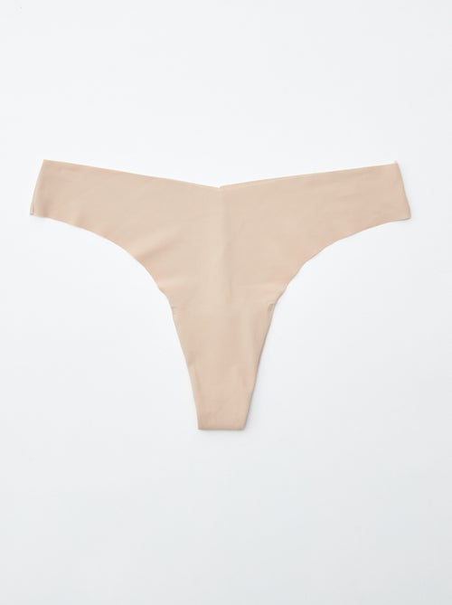 Pack de 2 braguitas brasileñas invisibles de microfibra - Kiabi