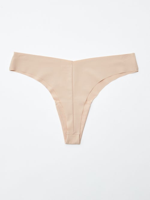 Pack de 2 braguitas brasileñas invisibles de microfibra - Kiabi