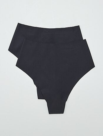 Pack de 2 braguitas brasileñas invisibles de tiro alto