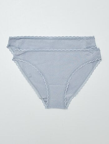 Pack de 2 braguitas de algodón