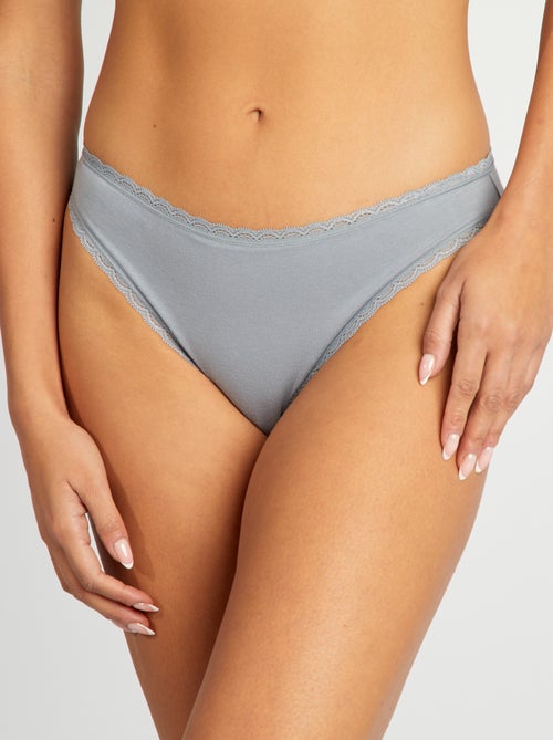 Pack de 2 braguitas de algodón - Kiabi