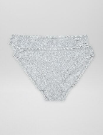 Pack de 2 braguitas de algodón