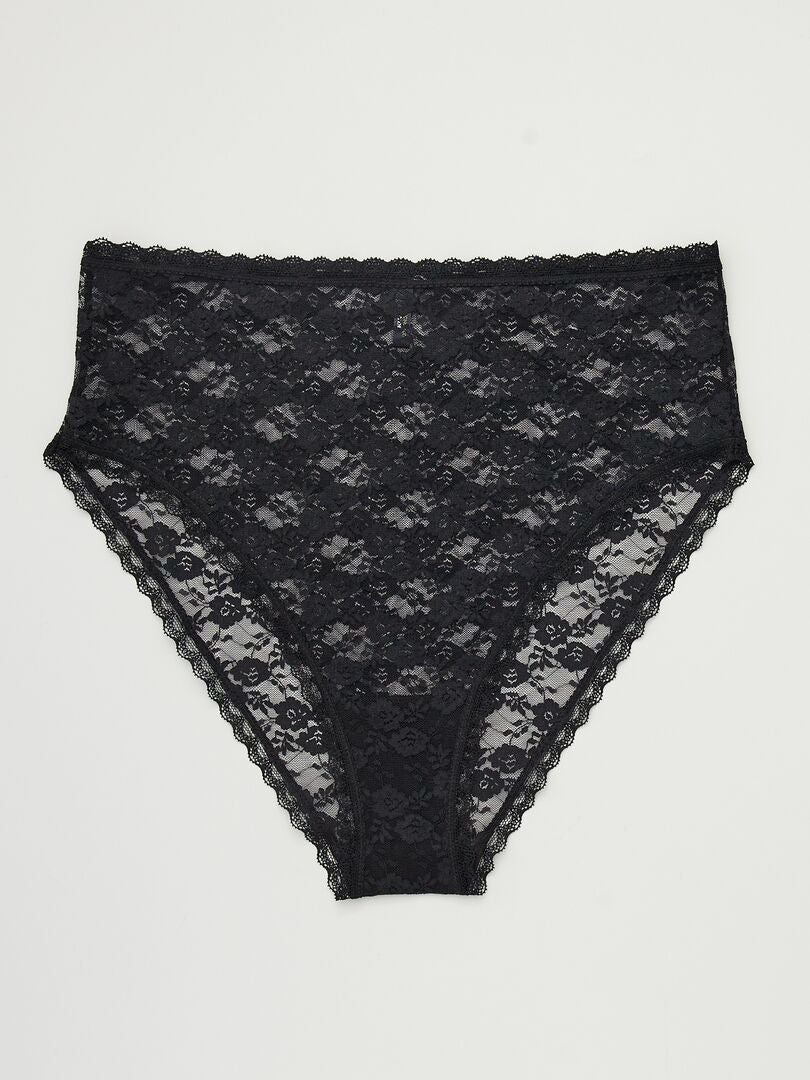 Bragas Algodon Encaje Bragas Gap De Encaje Mujer Negras