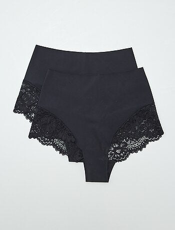 Pack de 2 braguitas de tiro alto