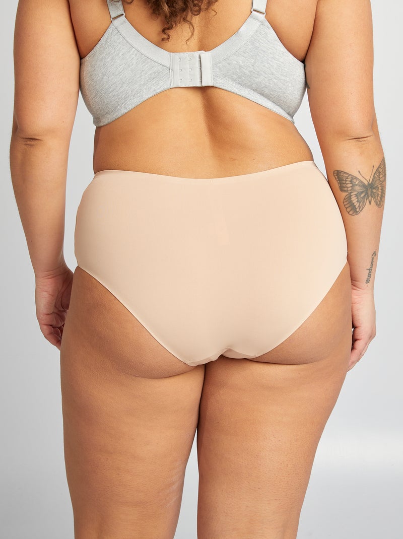 Pack de 2 braguitas invisibles altas ROSA - Kiabi