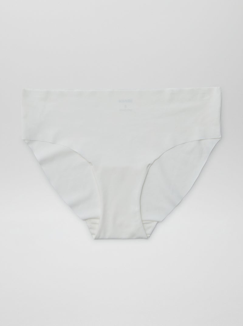 Pack de 2 braguitas invisibles de microfibra BLANCO - Kiabi