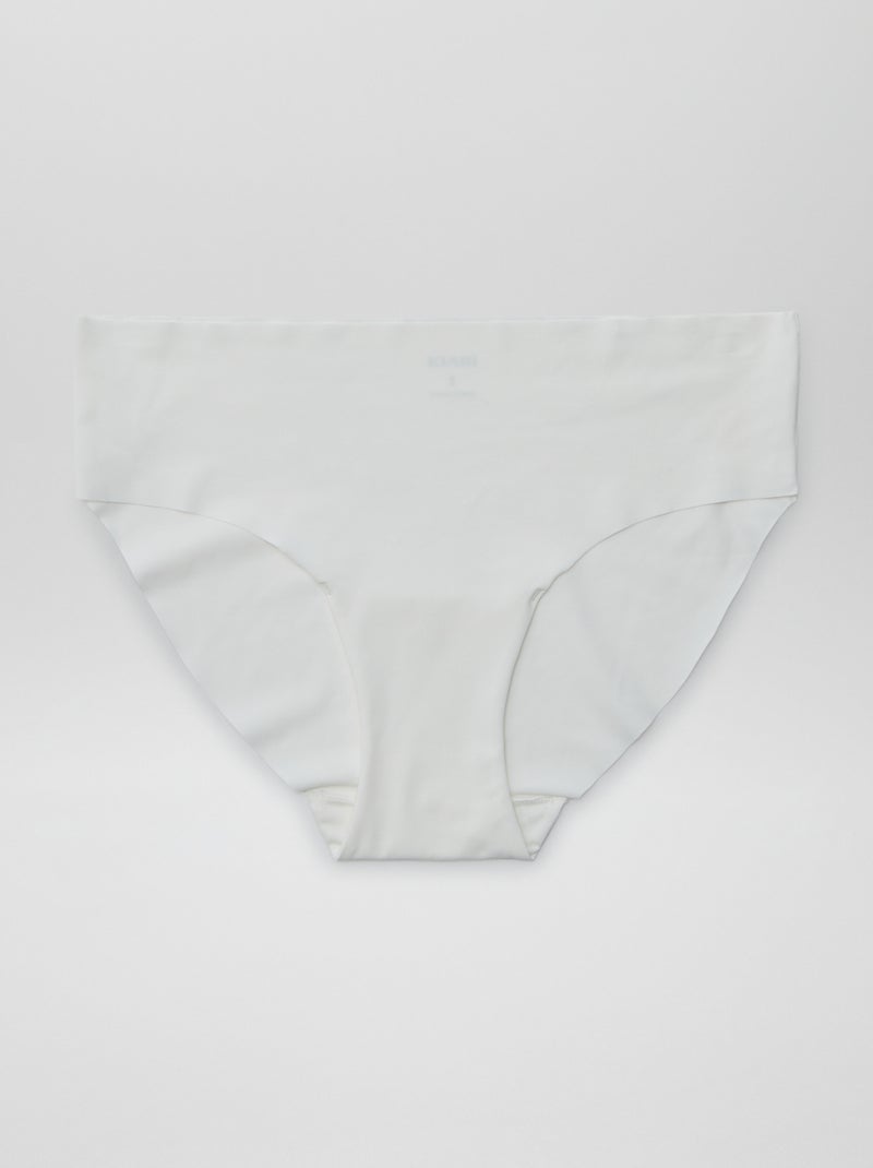 Pack de 2 braguitas invisibles de microfibra BLANCO - Kiabi