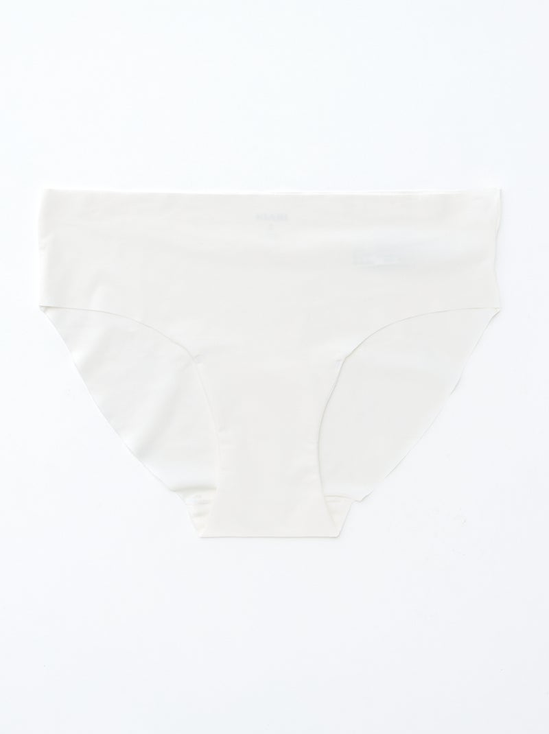 Pack de 2 braguitas invisibles de microfibra Blanco - Kiabi