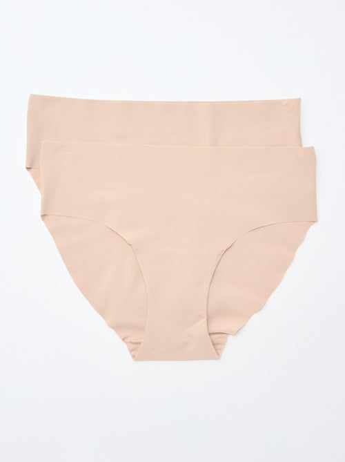 Pack de 2 braguitas invisibles de microfibra - Kiabi