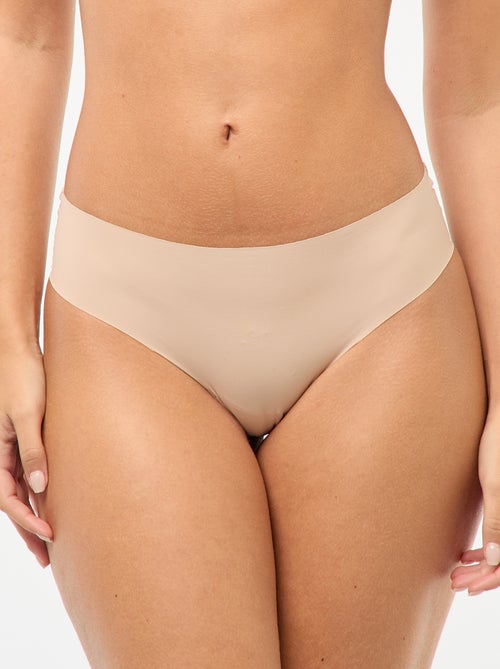 Pack de 2 braguitas invisibles de microfibra - Kiabi