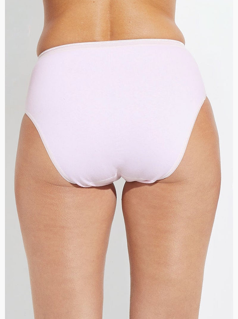 Pack de 2 braguitas ligeramente altas - Afibel Rosa - Kiabi