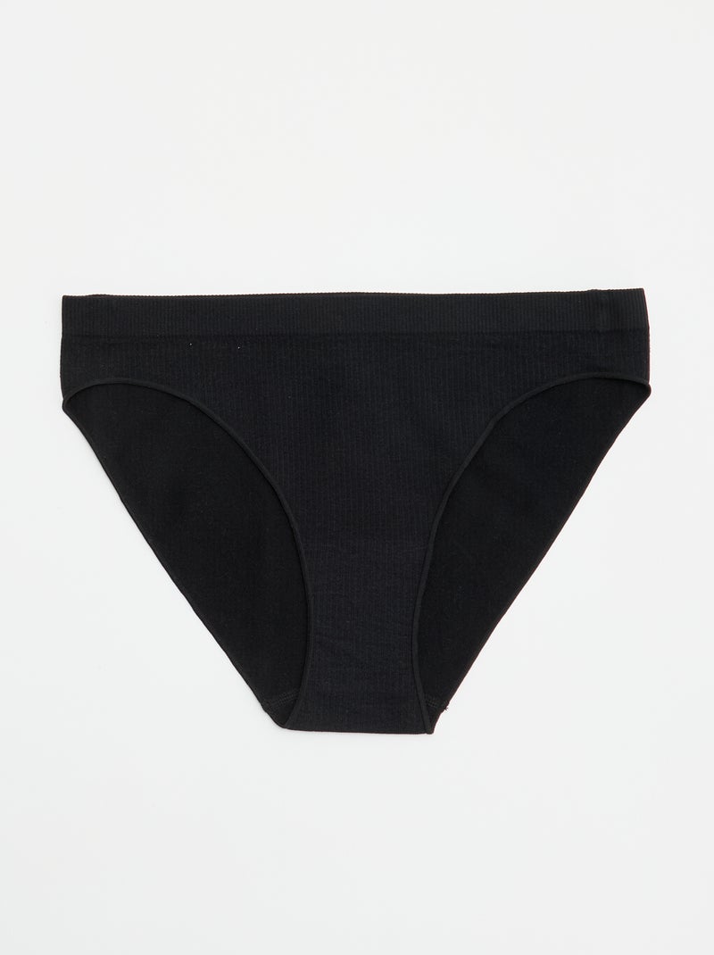 Pack de 2 braguitas lisas Blanco - Kiabi