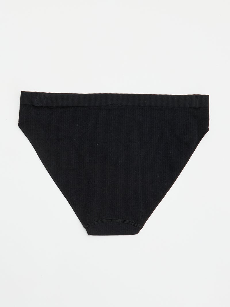 Pack de 2 braguitas lisas Blanco - Kiabi