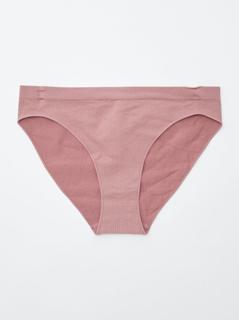 Pack de 2 braguitas lisas Rosa - Kiabi