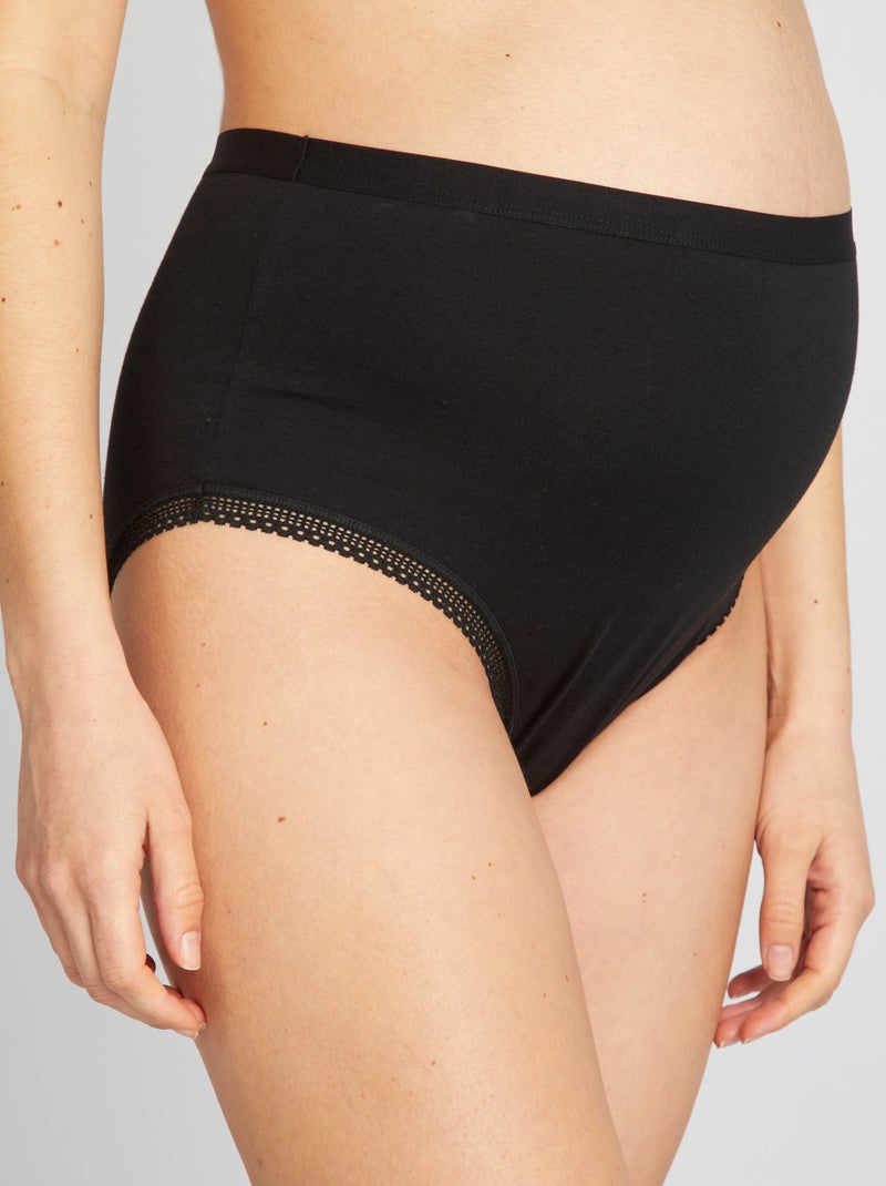 Pack de braguitas premamá Negro Premamá Mujer Kiabi