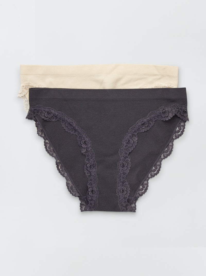 Pack de 2 braguitas sin costuras BEIGE - Kiabi