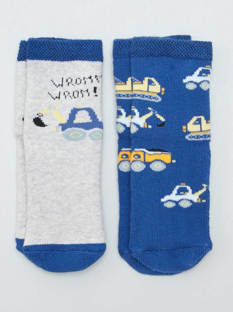 Pack de 2 calcetines antideslizantes AZUL - Kiabi