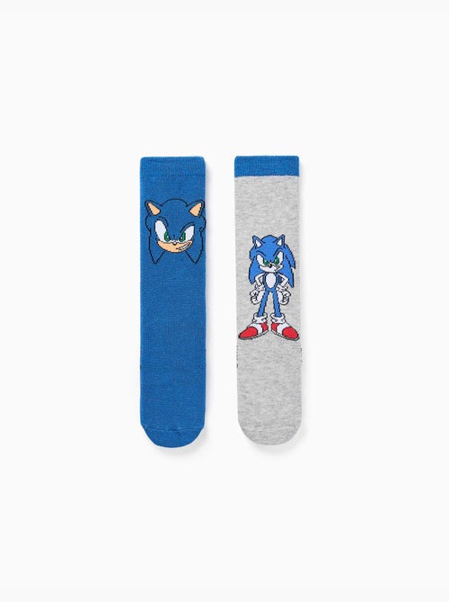 Pack de 2 calcetines antideslizantes con estampados de Sonic - Kiabi Pack de 2 calcetines antideslizantes con estampados de Sonic - Kiabi