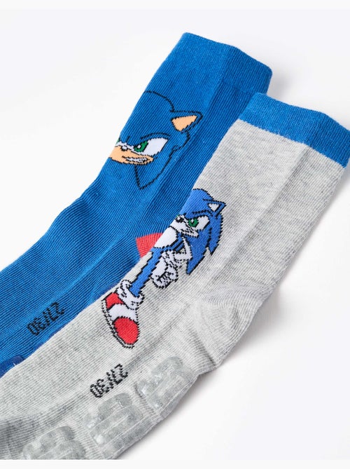 Pack de 2 calcetines antideslizantes con estampados de Sonic - Kiabi Pack de 2 calcetines antideslizantes con estampados de Sonic - Kiabi