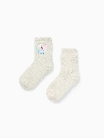 Pack de 2 calcetines antideslizantes de felpa con Elsa