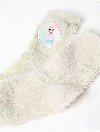 Pack de 2 calcetines antideslizantes de felpa con Elsa