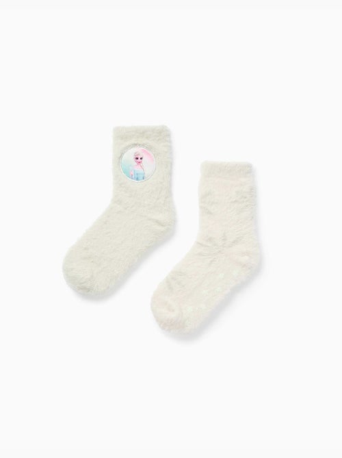 Pack de 2 calcetines antideslizantes de felpa con Elsa - Kiabi