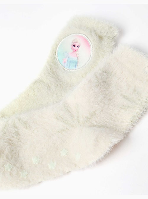 Pack de 2 calcetines antideslizantes de felpa con Elsa - Kiabi