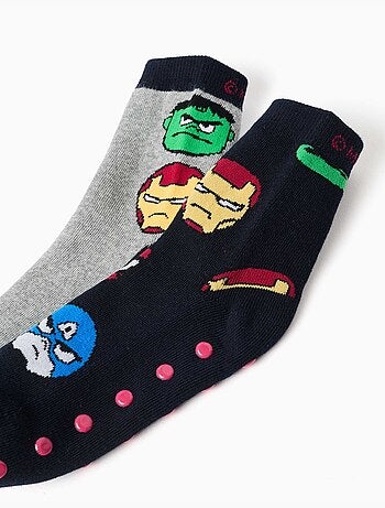 Pack de 2 calcetines antideslizantes de rizo con Marvel Heroes
