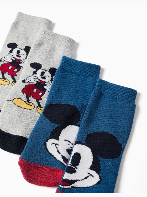 Pack de 2 calcetines antideslizantes de rizo con Mickey - Kiabi