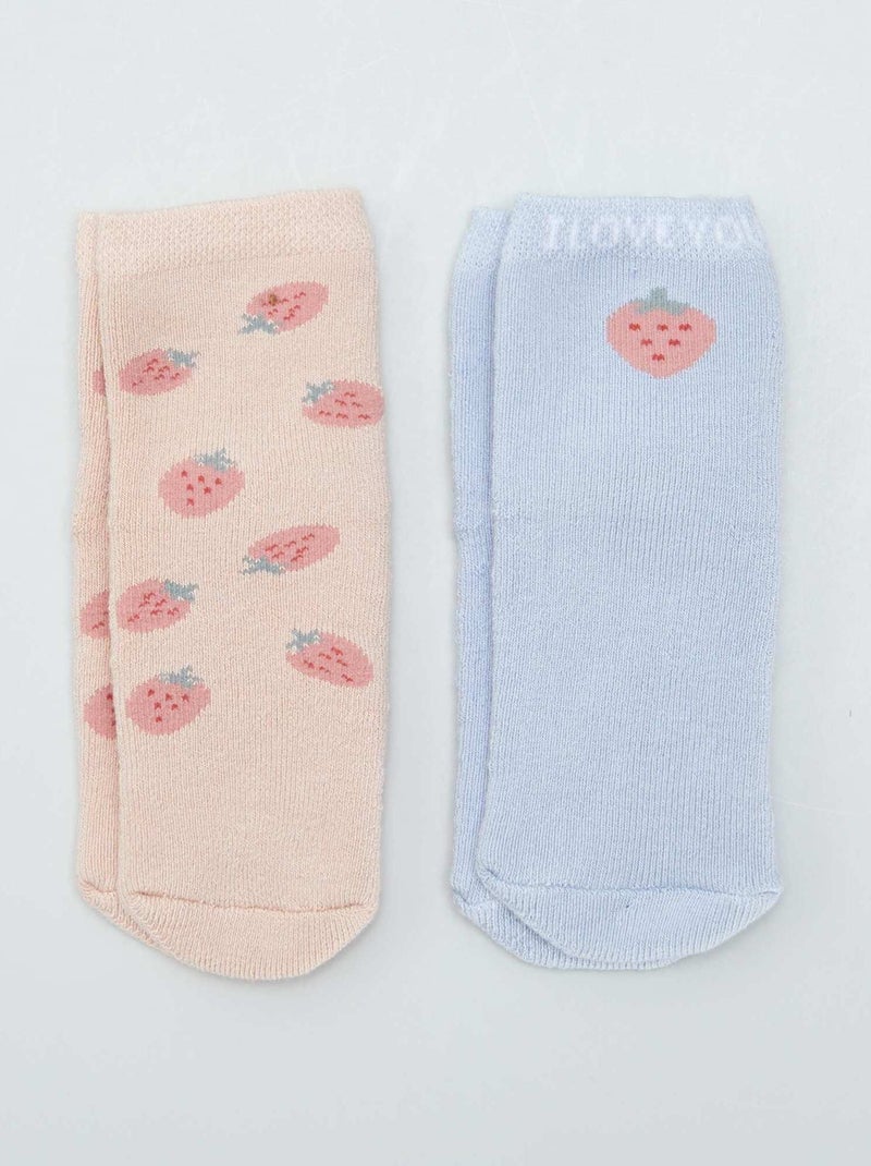 Pack de 2 calcetines antideslizantes ROSA - Kiabi