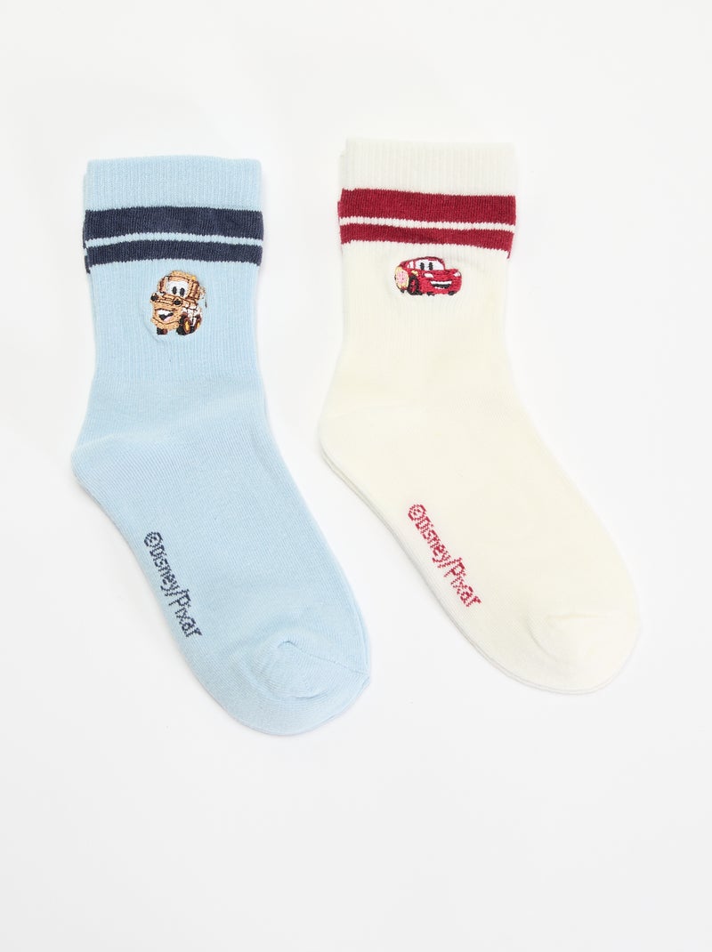 Pack de 2 calcetines bordados 'Disney' Azul - Kiabi