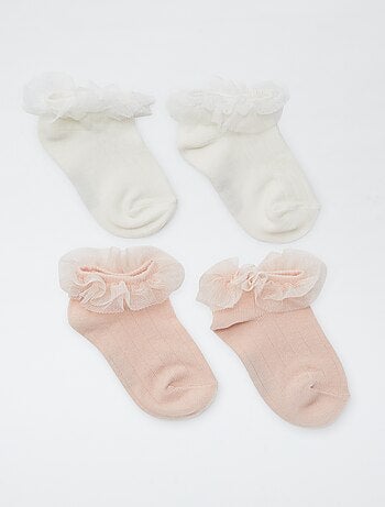 Pack de 2 calcetines con volantes