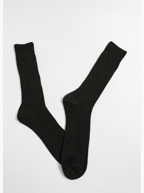 Pack de 2 calcetines de hilo escocés de puro algodón - AFIBEL - Kiabi