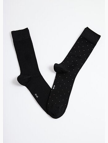 Pack de 2 calcetines de lunares y canalé - AFIBEL