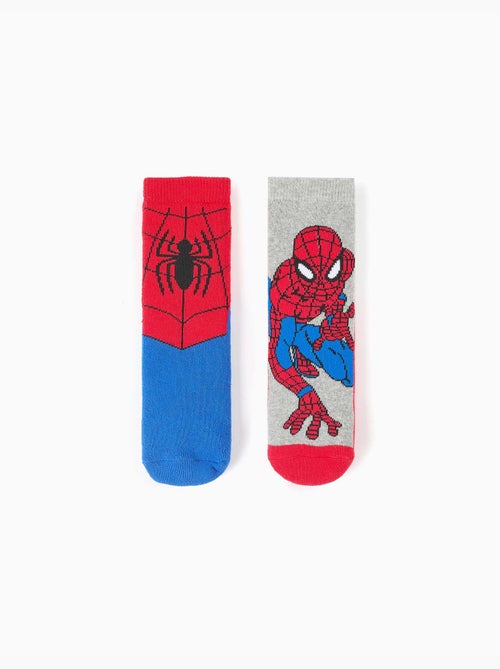 Pack de 2 calcetines de rizo antideslizantes con spider-man - Kiabi Pack de 2 calcetines de rizo antideslizantes con spider-man - Kiabi