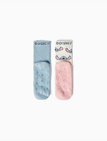 Pack de 2 calcetines de rizo antideslizantes con Stitch