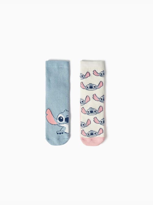 Pack de 2 calcetines de rizo antideslizantes con Stitch - Kiabi