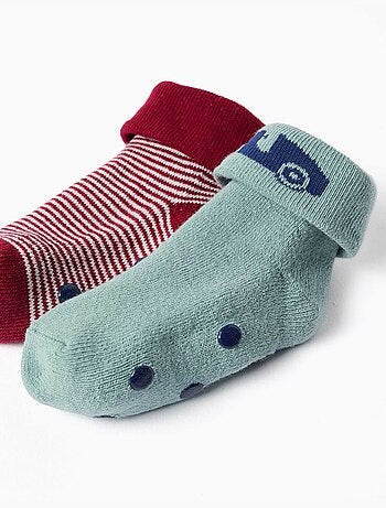 Pack de 2 calcetines de rizo antideslizantes