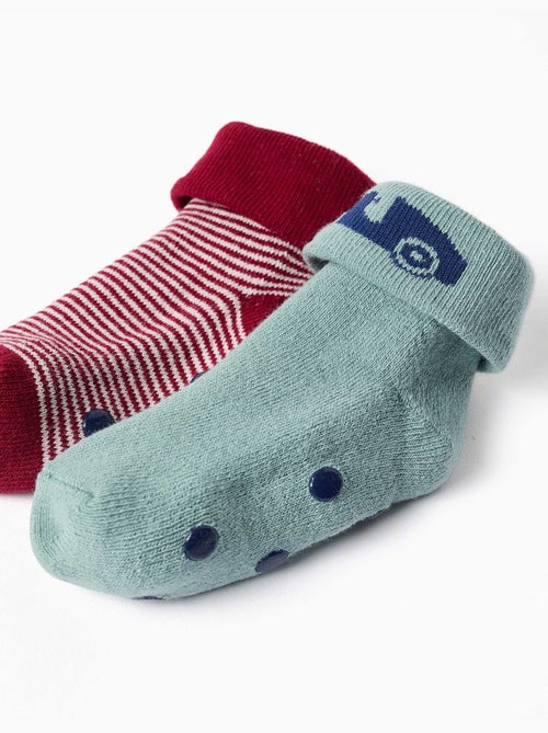 Pack de 2 calcetines de rizo antideslizantes - Kiabi