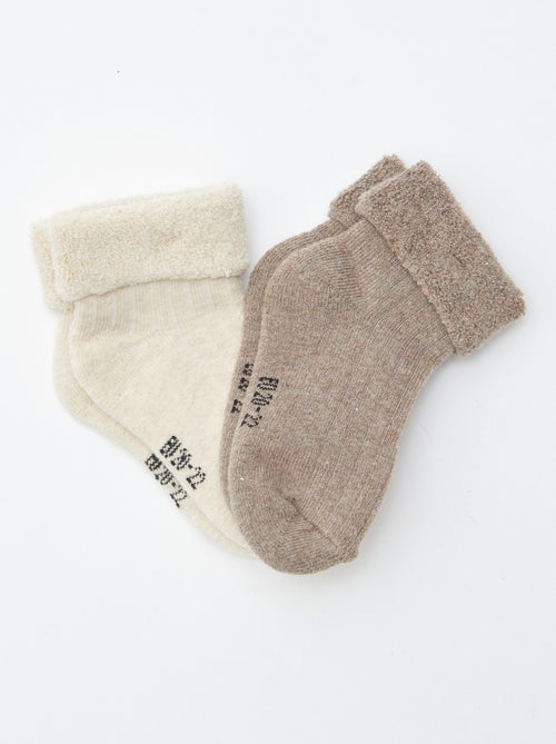 Pack de 2 calcetines de rizo - Kiabi