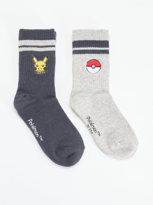 Pack de 2 calcetines fantasía \'Pokémon\' \'Pikachu\' y \'Pokéball\' - Kiabi Pack de 2 calcetines fantasía \'Pokémon\' \'Pikachu\' y \'Pokéball\' - Kiabi