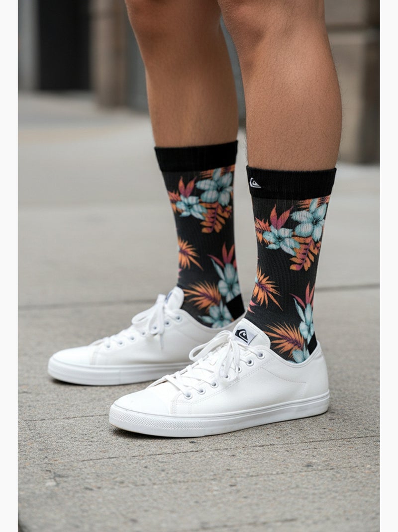 Pack de 2 calcetines hombre Crew LONG Lifestyle QUIKSILVER Gris - Kiabi