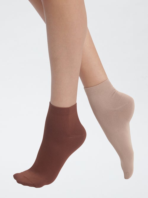 Pack de 2 calcetines lisos 'DIM' - Kiabi