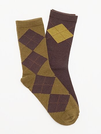 Pack de 2 calcetines tobilleros estampados