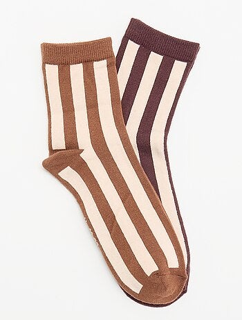Pack de 2 calcetines tobilleros estampados